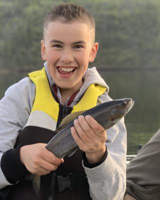 kid fishing summer grayling