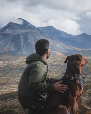 Yukon Built windbreaker in action.