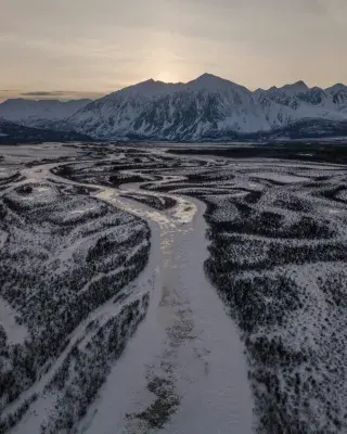Kluane National Park in winter