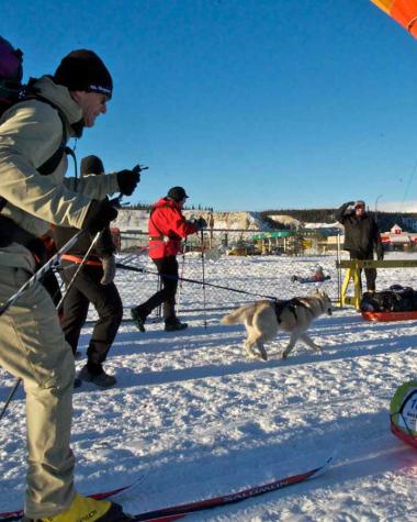 Participants of the yukon arctic ultra start their race
