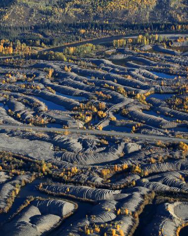 Tailings ponds near Dawson City