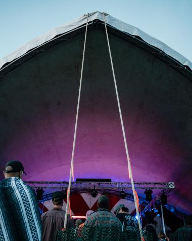 DCMF Main Stage under a big blue sky