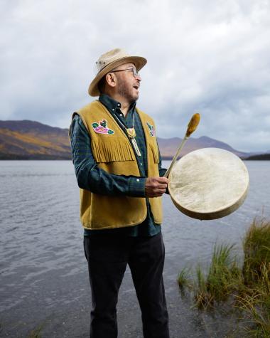 john-drumming-laughing-kluane