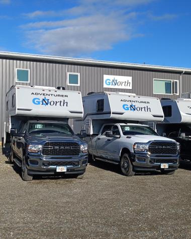 Whitehorse Station with Truck Campers infront