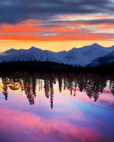 Reflection sunrise.sunset