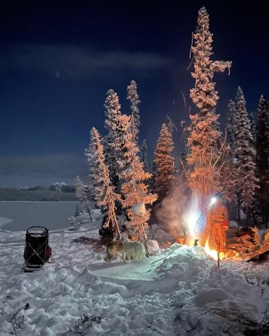 Camping into the white land 