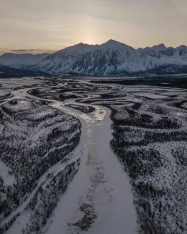 Kluane National Park in winter