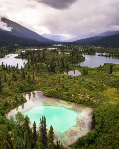 Pothole lakes on the South Canol Road